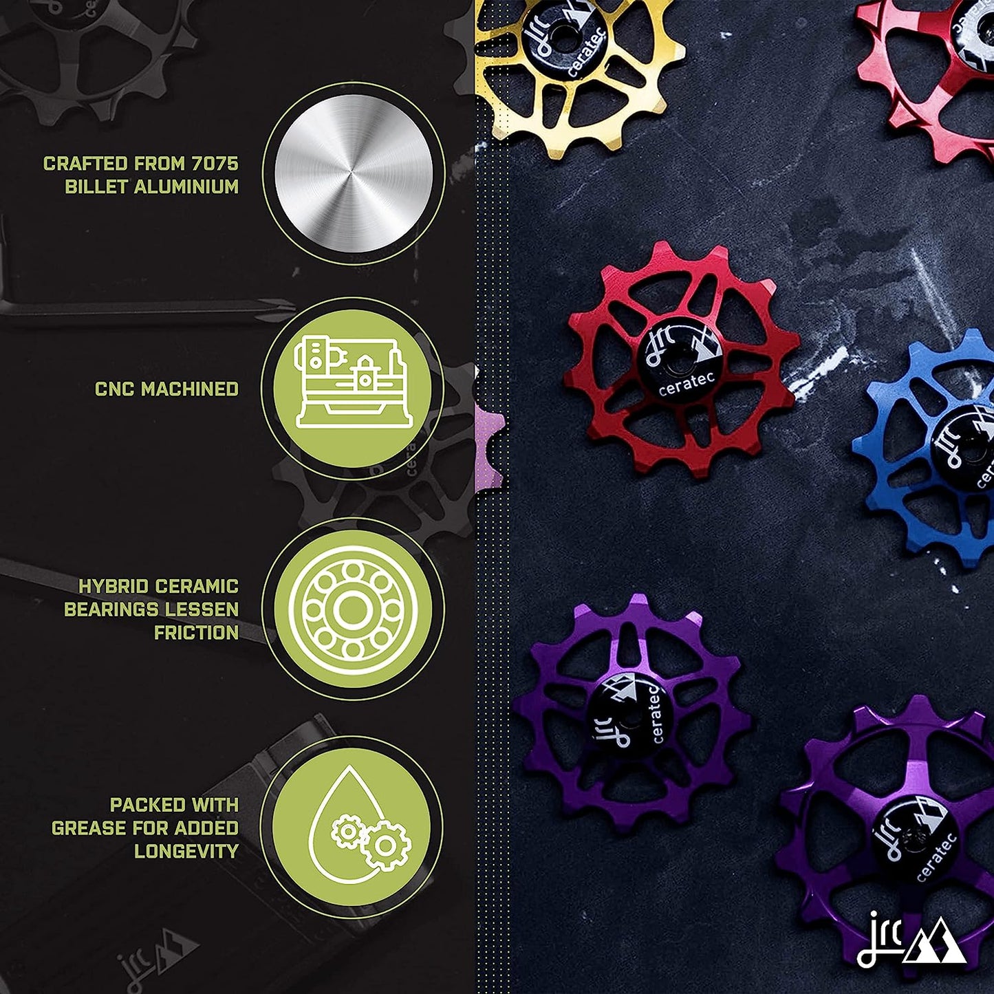 14/12T Ceramic Pulley Wheels for SRAM Eagle - JRC Components