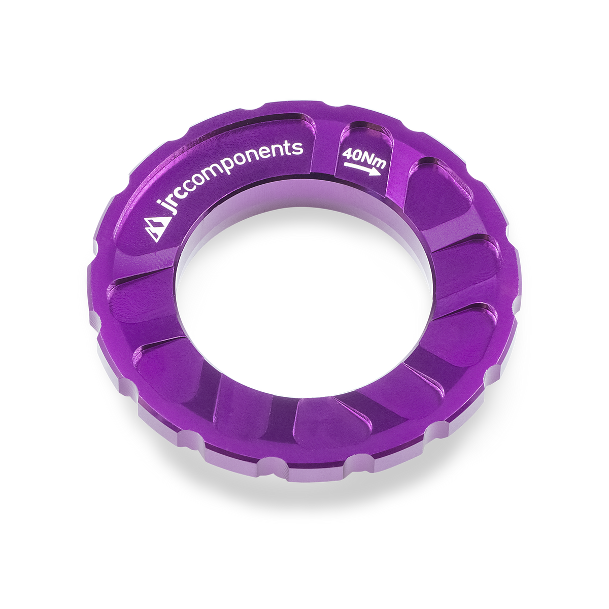 Purple, Kizuna aluminium centrelock disc rotor lockring, external spline