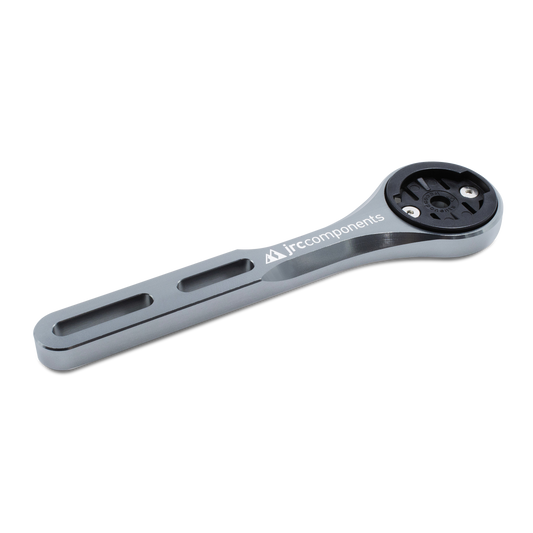 Gunmetal, lightweight, aluminium integrated Amplitude bicycle handlebar mount for Garmin