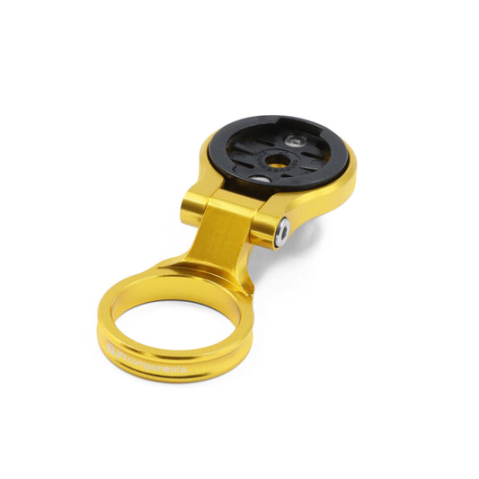 Gold, lightweight aluminium Ridge headset mount for Garmin