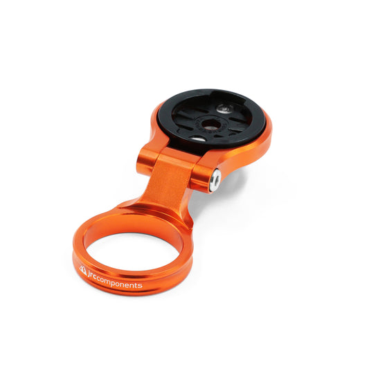 Orange, lightweight aluminium Ridge headset mount for Garmin