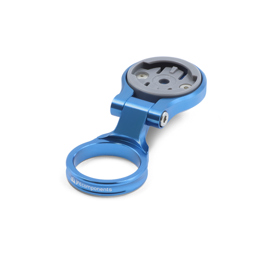Blue, lightweight aluminium Ridge headset mount for Wahoo