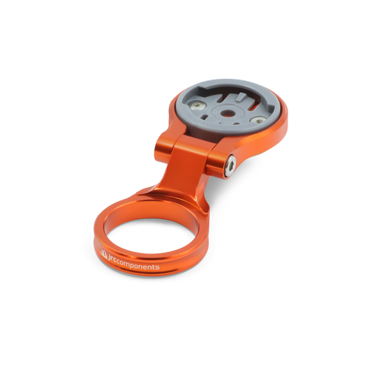 Orange, lightweight aluminium Ridge headset mount for Wahoo