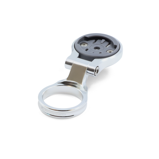 Silver, lightweight aluminium Ridge headset mount for Wahoo