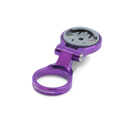 Purple, lightweight aluminium Ridge headset mount for Wahoo