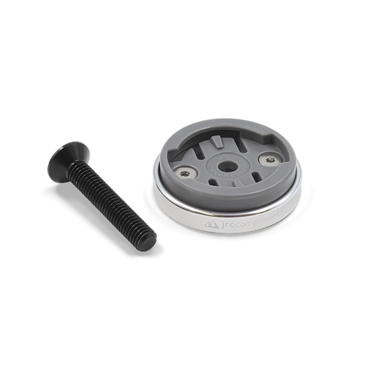Silver, lightweight aluminium Enkei headset top cap computer mount for Wahoo