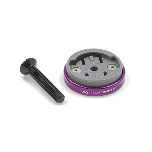 Purple, lightweight aluminium Enkei headset top cap computer mount for Wahoo