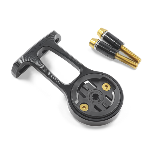 Gold, Stealth+ premium machined aluminium stem mount for Wahoo