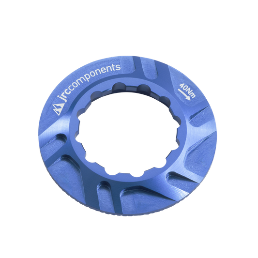 Blue, Kizuna aluminium centrelock disc rotor lockring, internal spline