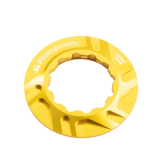 Gold, Kizuna aluminium centrelock disc rotor lockring, internal spline