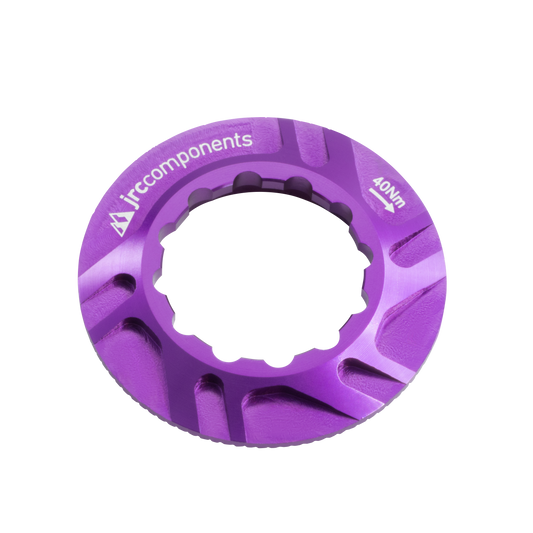 Purple, Kizuna aluminium centrelock disc rotor lockring, internal spline