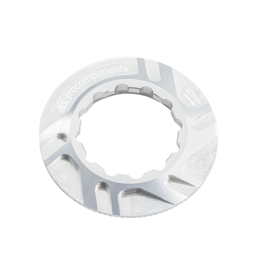 Silver, Kizuna aluminium centrelock disc rotor lockring, internal spline