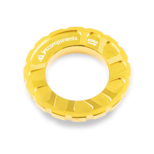 Gold, Kizuna aluminium centrelock disc rotor lockring, external spline
