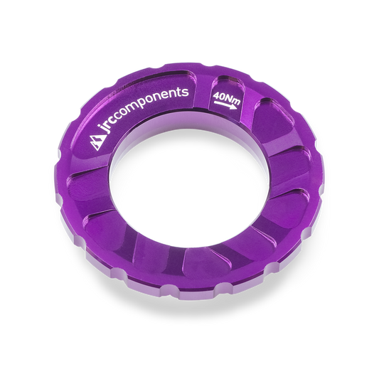 Purple, Kizuna aluminium centrelock disc rotor lockring, external spline