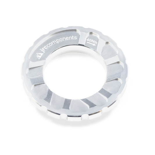 Silver, Kizuna aluminium centrelock disc rotor lockring, external spline