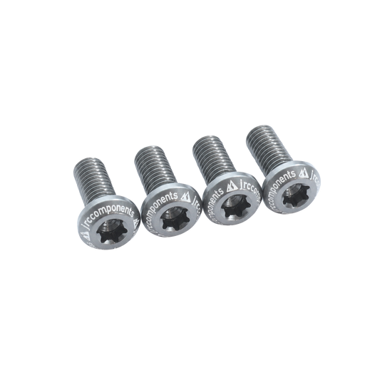 Gunmetal, low profile aluminium bicycle bottle cage bolts, T25, set of 4