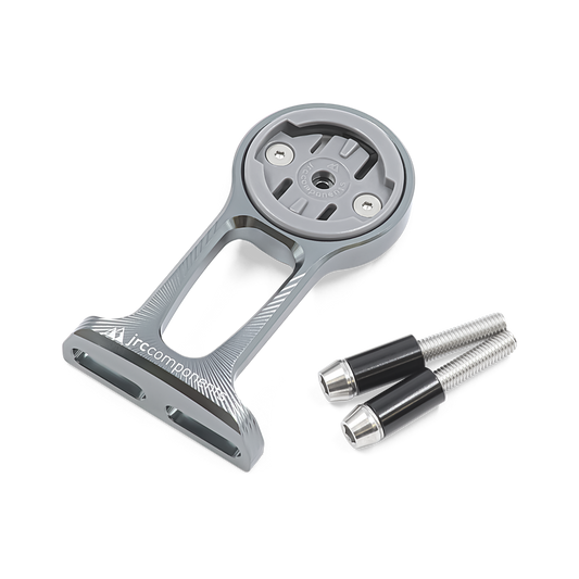 Gunmetal, lightweight anodised aluminium Stem Out Front computer mount for Wahoo